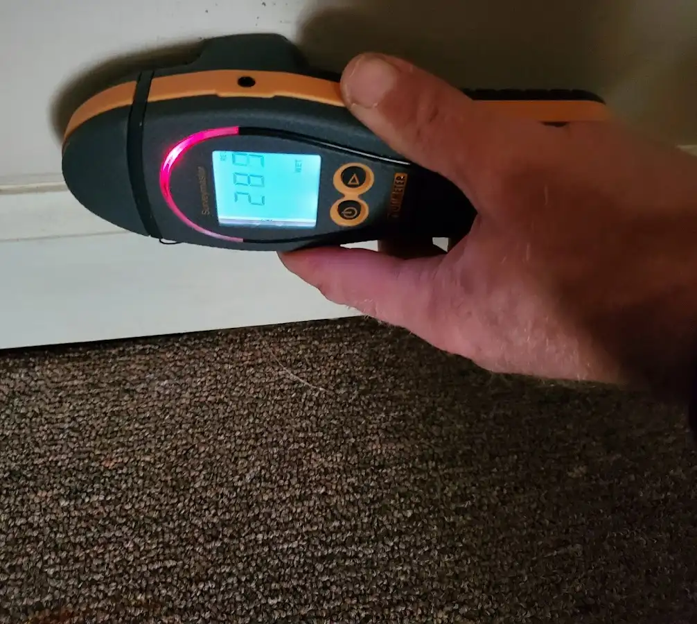 Moisture detection at baseboard during Sewage Cleanup & Sanitation in Sumpter